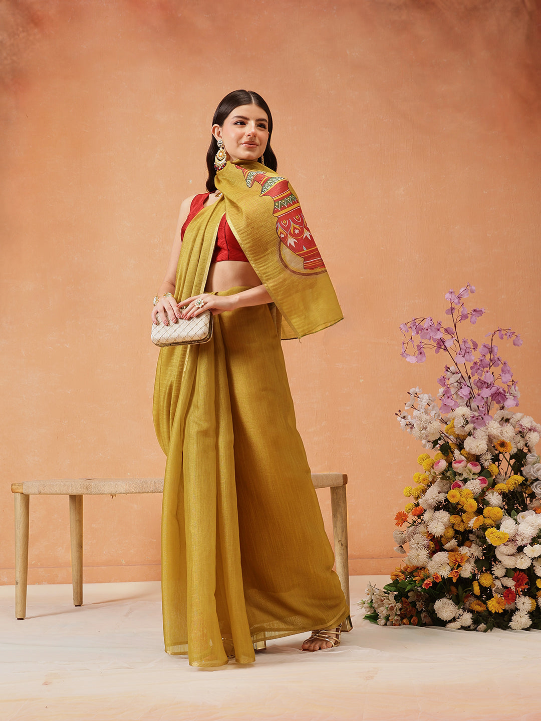 Women's Cotton Silk Digital Printed Saree