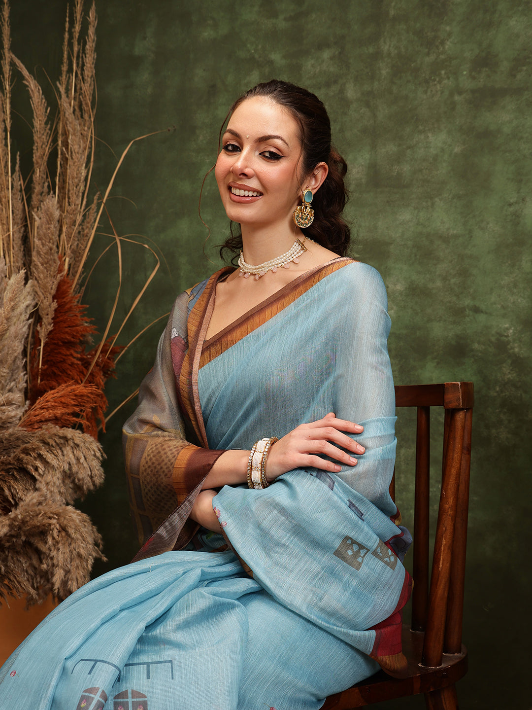 Women's Cotton Silk Digital Printed Saree