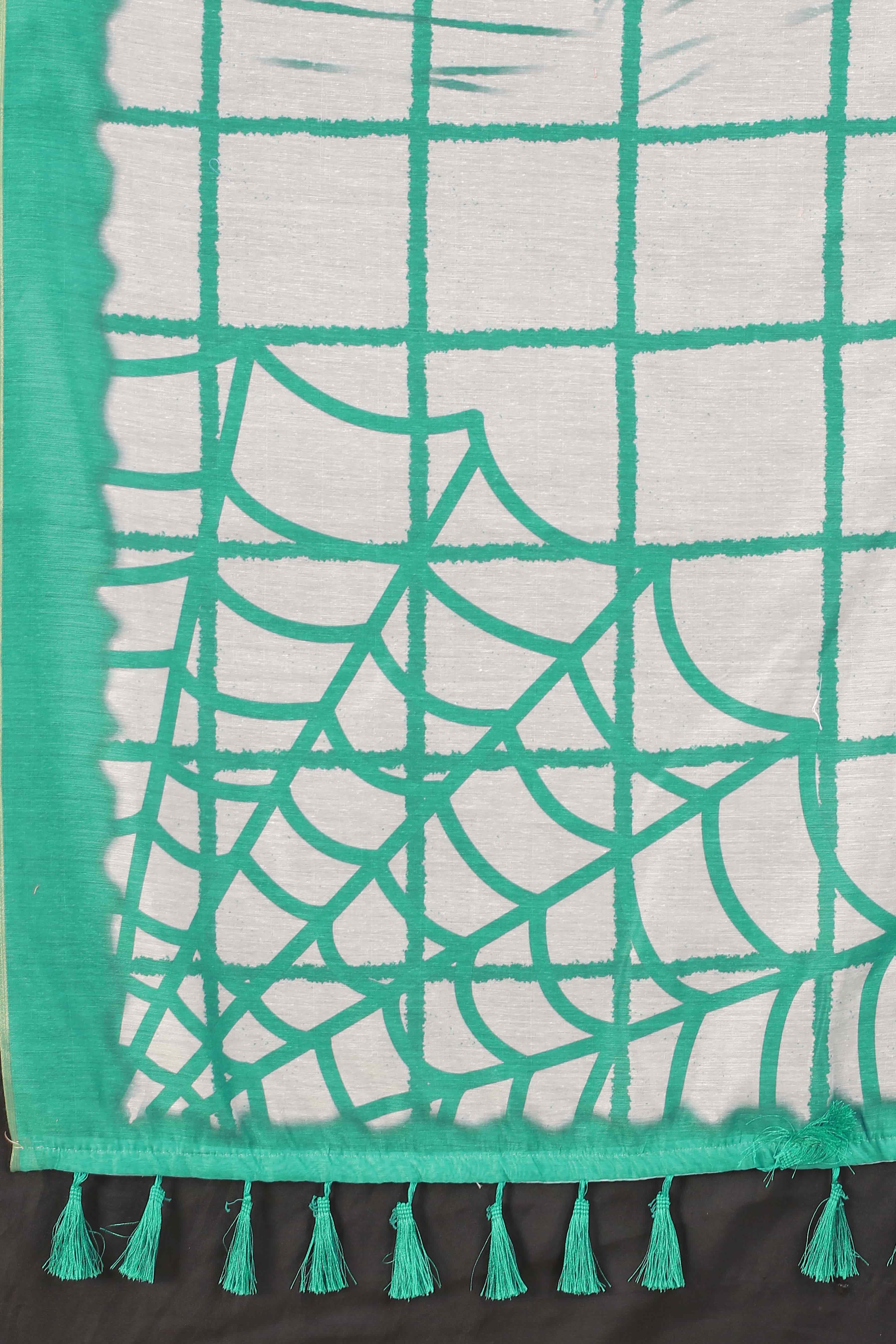 Chanderi Tie And Dye Digital Printed Saree