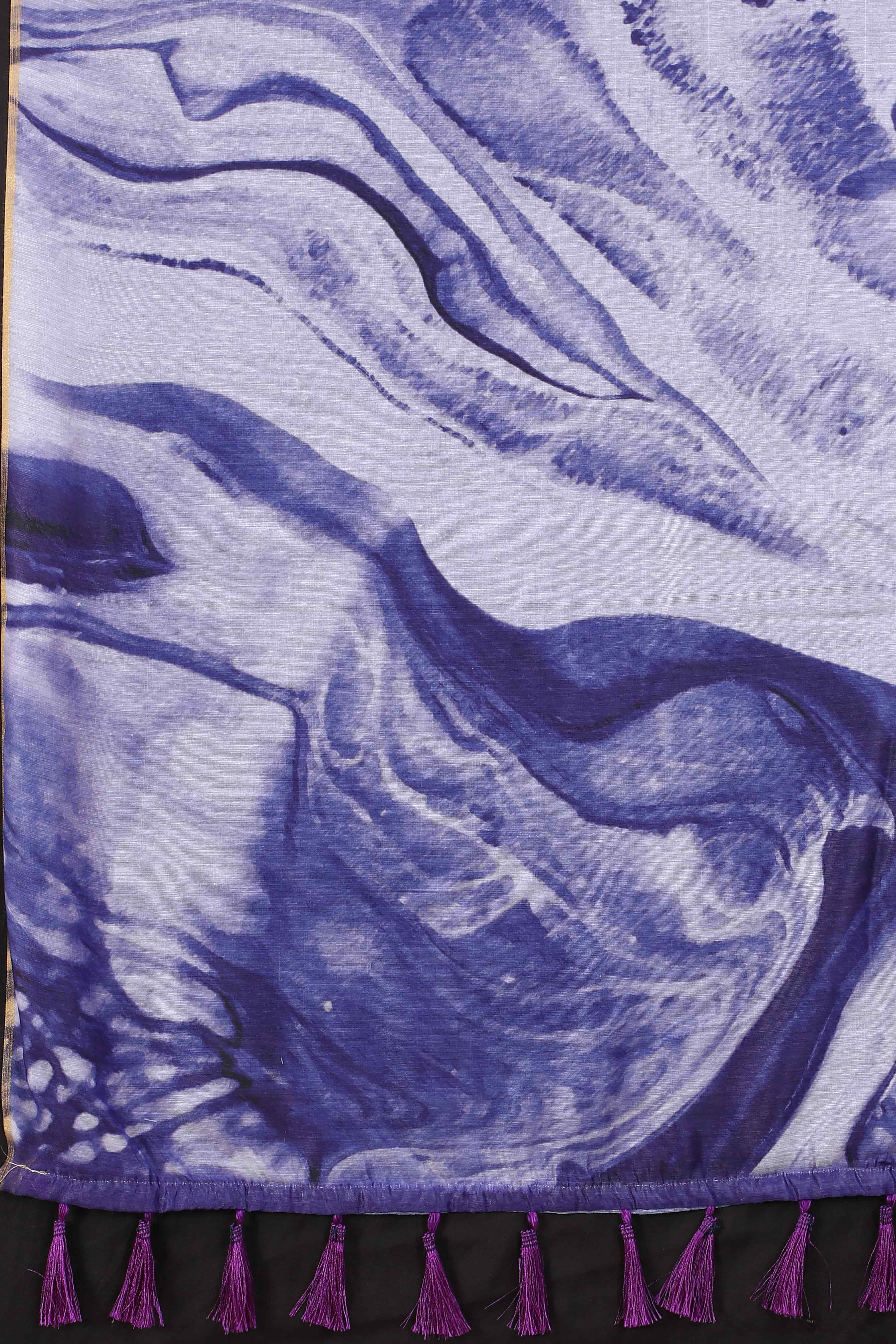 Chanderi Tie And Dye Digital Printed Saree