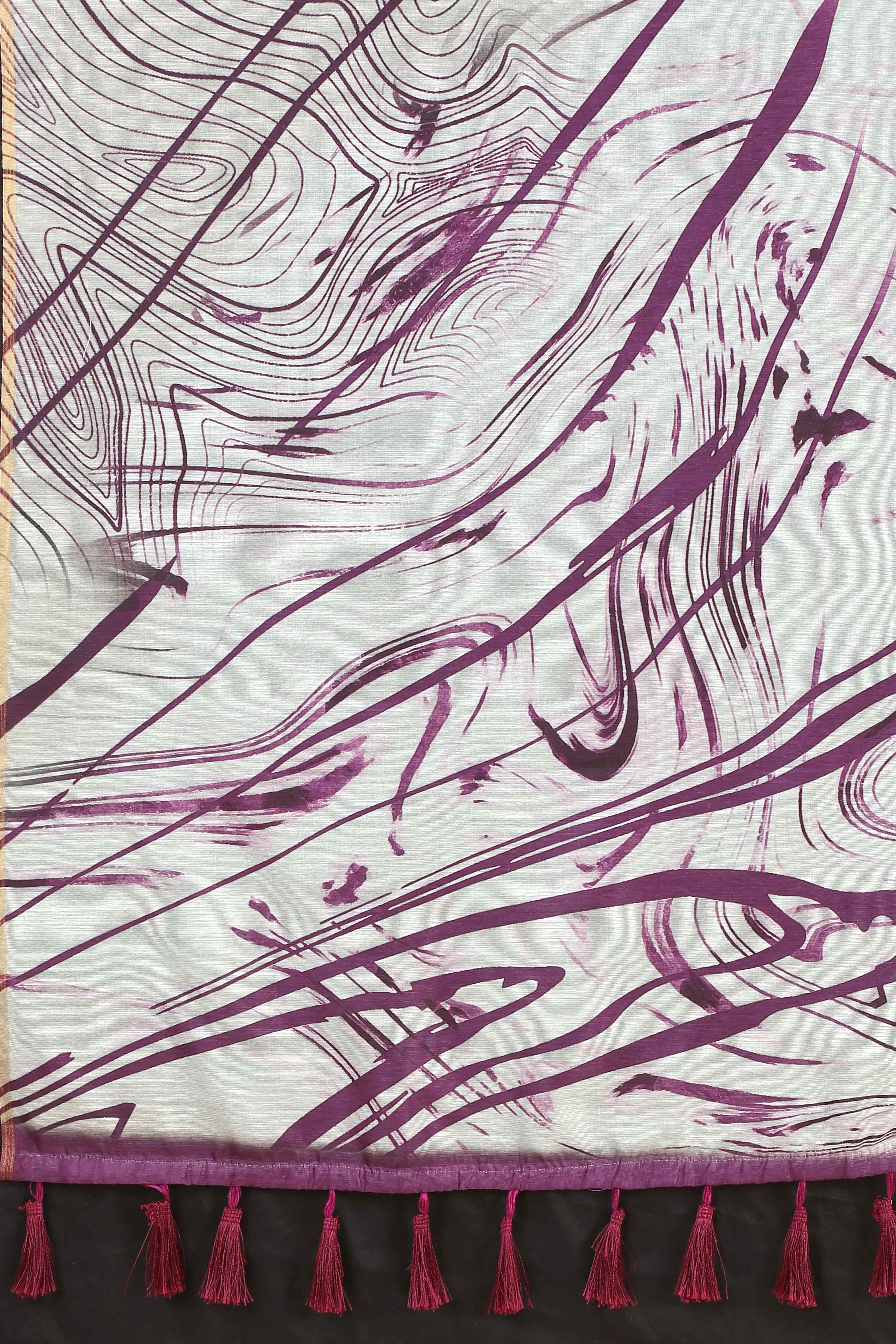 Chanderi Tie And Dye Digital Printed Saree