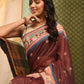 Women's Cotton Blend Paithani Animal Digital Printed Saree