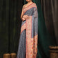 Women's Cotton Blend Paithani Animal Digital Printed Saree