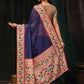 Women's Cotton Blend Paithani Animal Digital Printed Saree