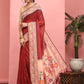 Women's Cotton Blend Paithani Animal Digital Printed Saree
