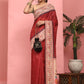 Women's Cotton Blend Paithani Animal Digital Printed Saree