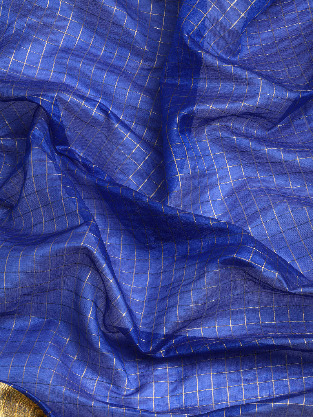 Banarasi Silk Ikkat Pattu Zari Woven Border Saree