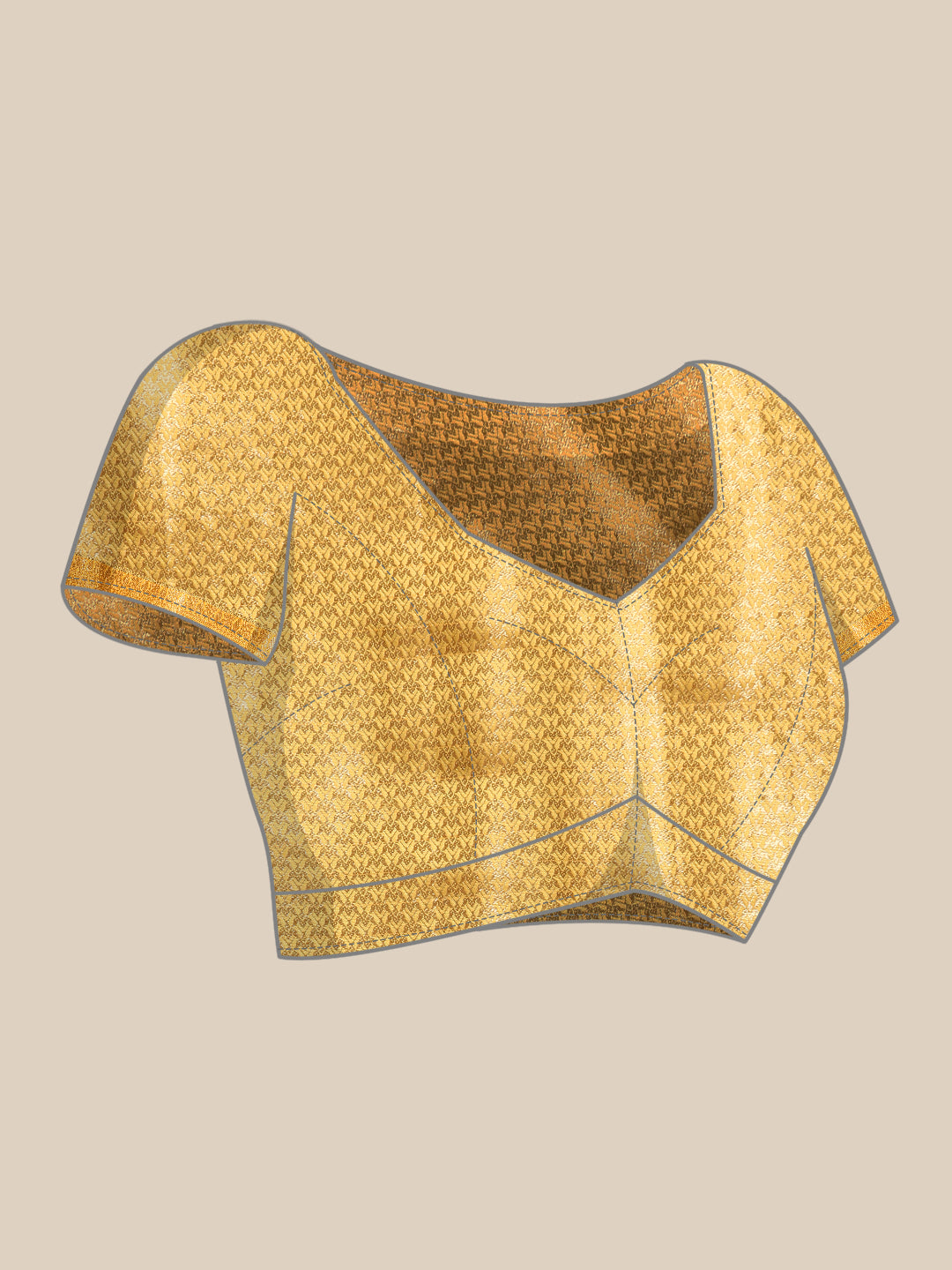 Banarasi Silk Ikkat Pattu Zari Woven Border Saree