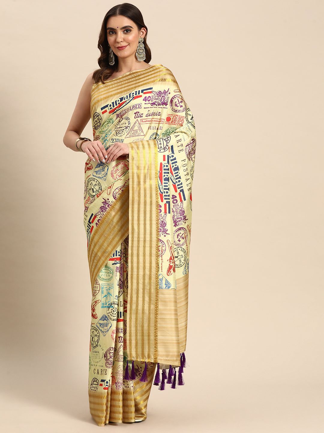Digital Print Soft Silk Saree