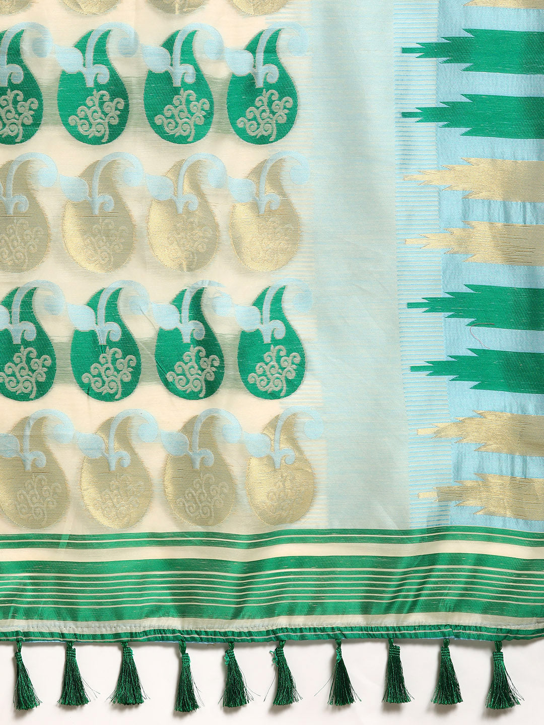 Floral Woven Thread Pure Cotton Jamdani Tant Saree