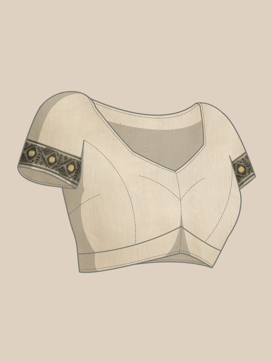 Woven Design Ethnic Motifs Phulkari Pure Cotton Jamdani Saree