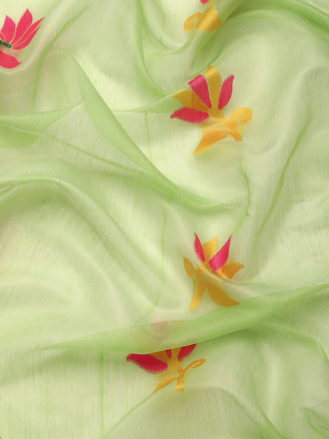 Woven Design Ethnic Motifs Phulkari Pure Cotton Jamdani Saree