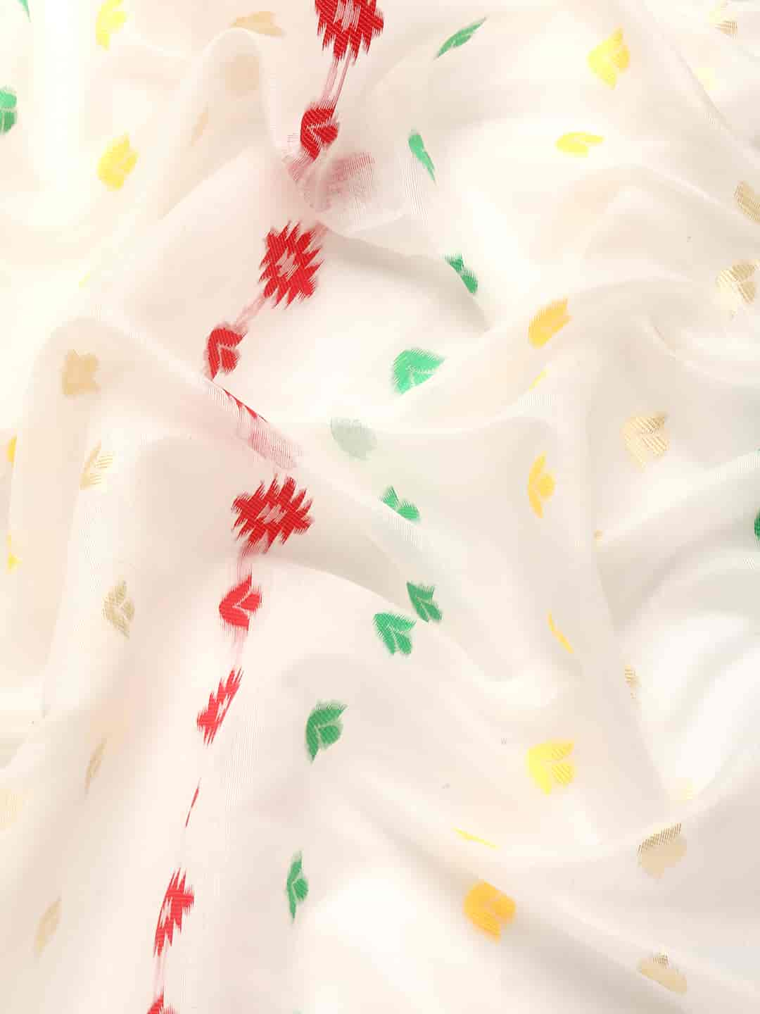 Woven Design Ethnic Motifs Phulkari Pure Cotton Jamdani Saree