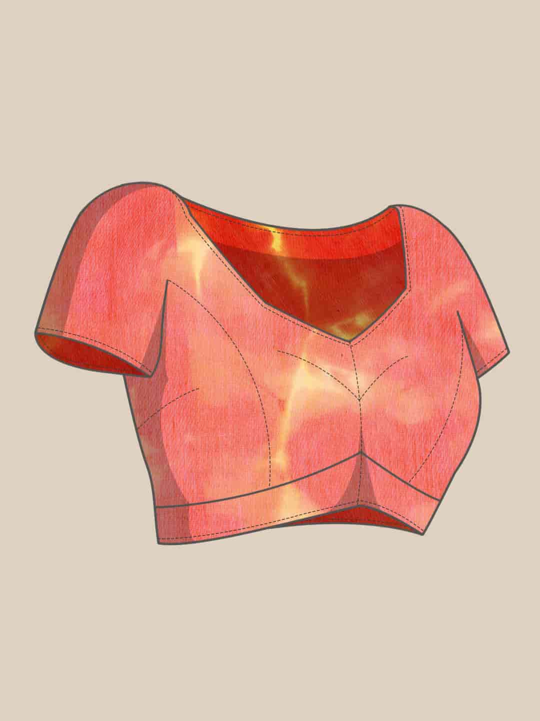 Organza Celebrity Style Tie & Dye Saree