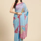 Women's Soft Silk Color Blocked Digital Printed Saree