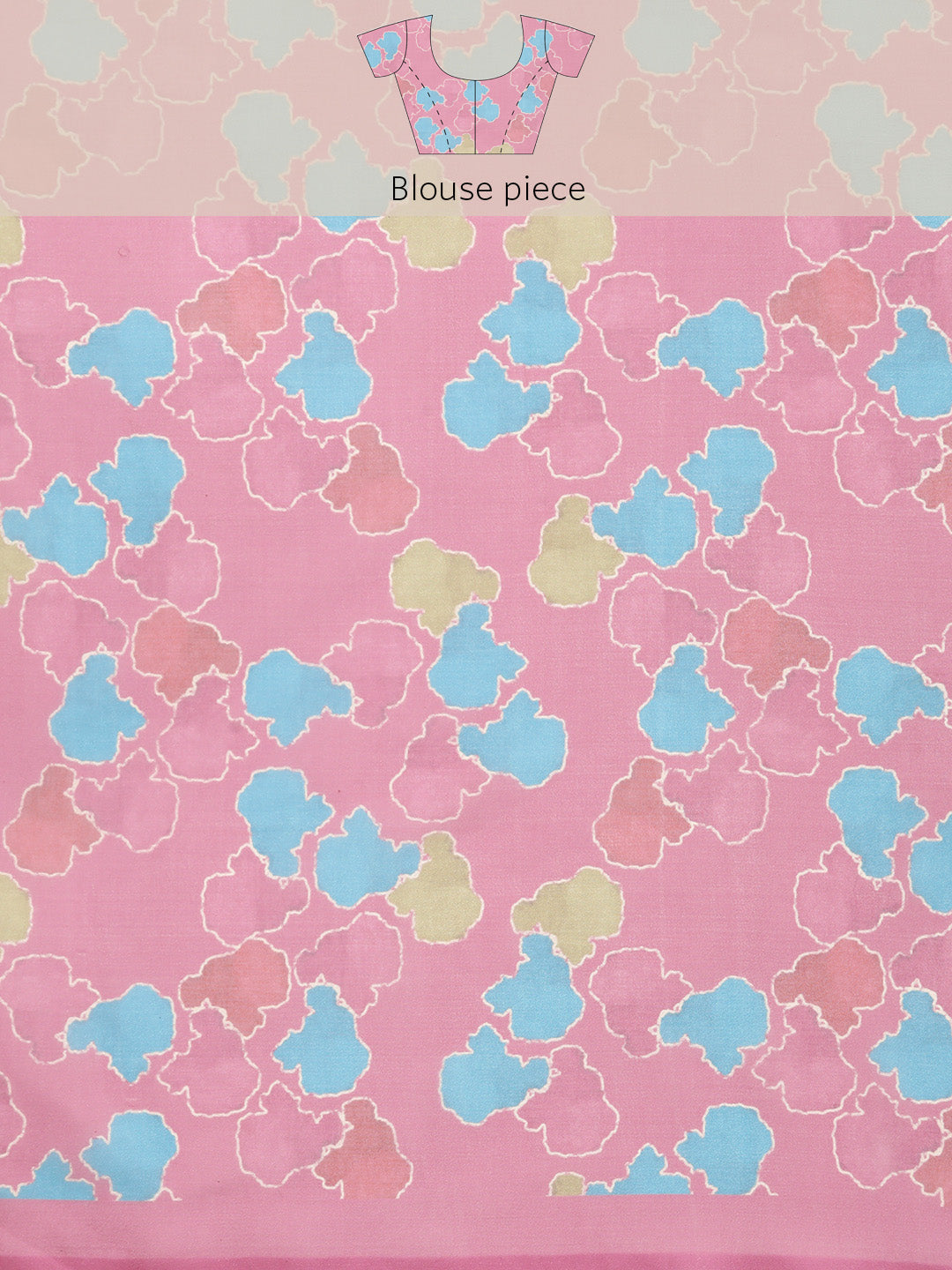 Women's Soft Silk Color Blocked Digital Printed Saree