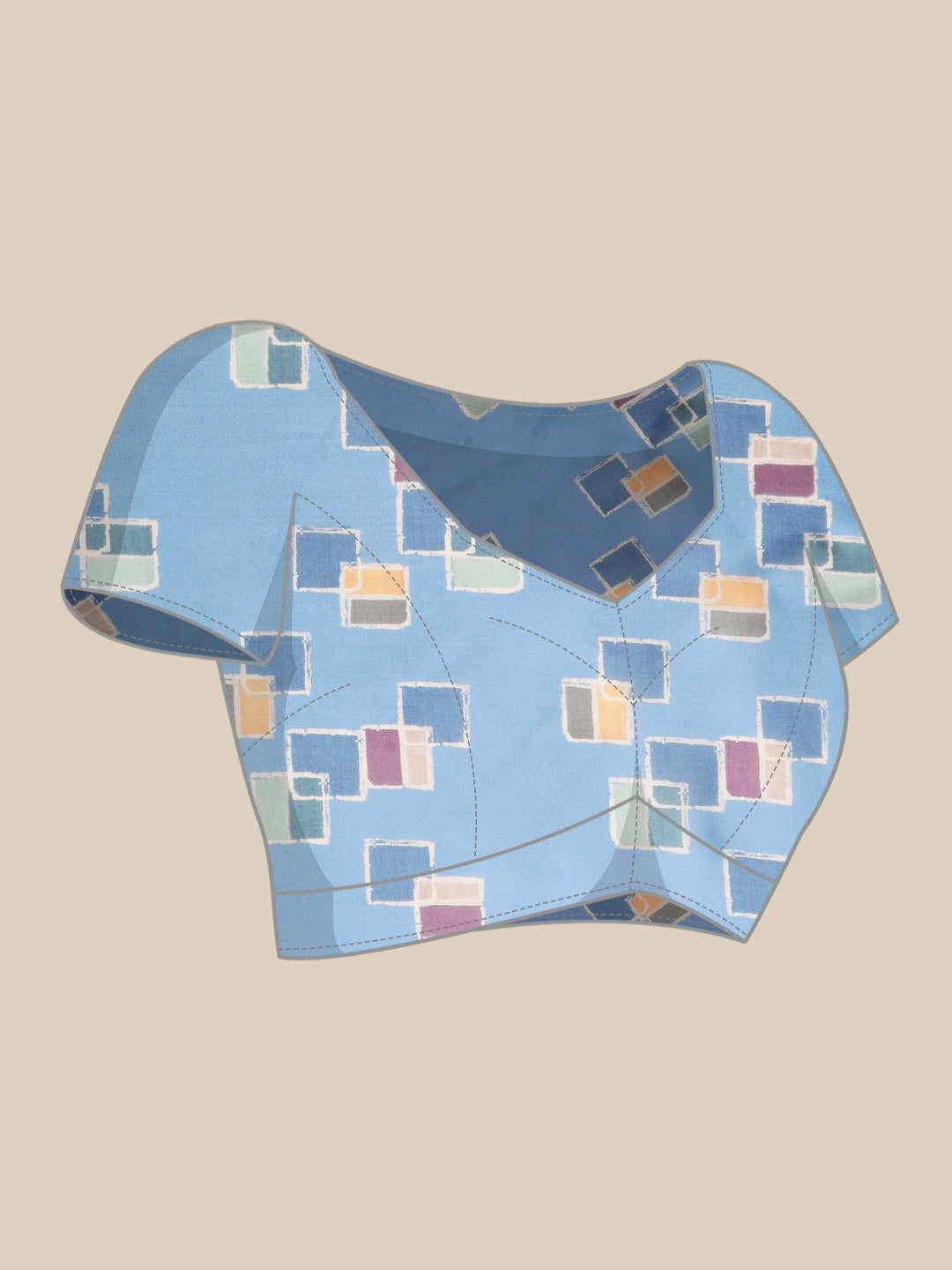 Women's Soft Silk Color Blocked Digital Printed Saree