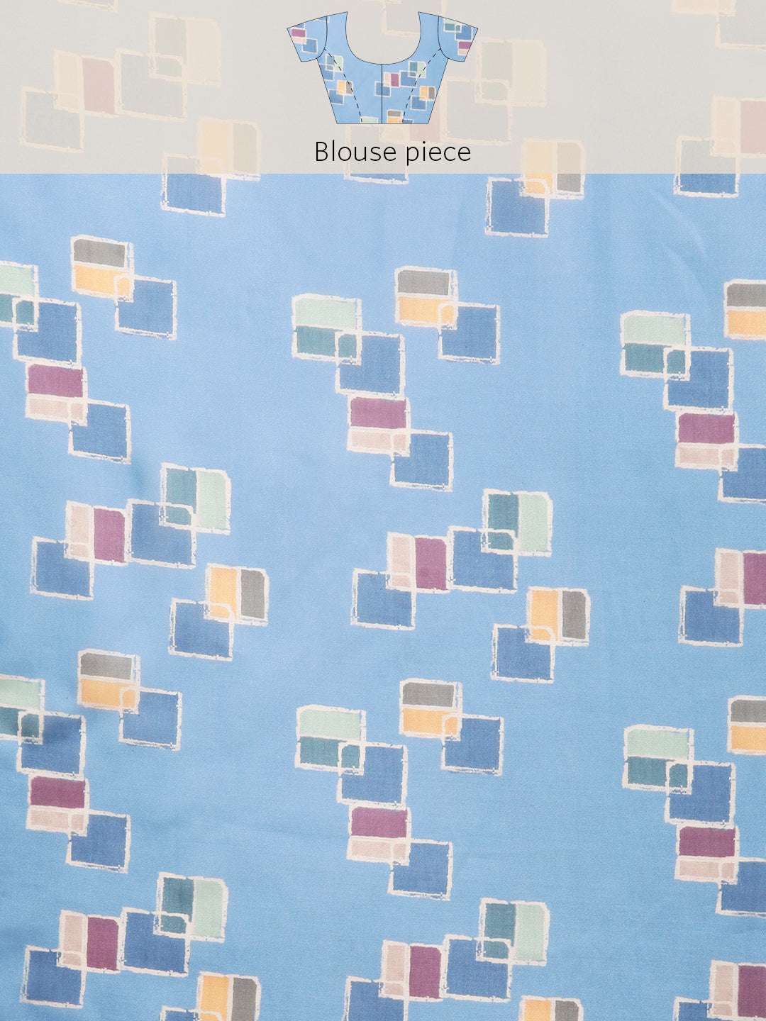 Women's Soft Silk Color Blocked Digital Printed Saree