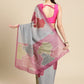 Women's Soft Silk Color Blocked Digital Printed Saree