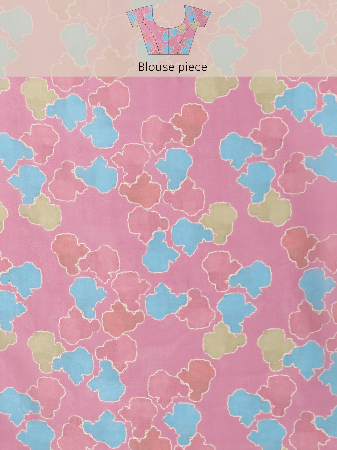 Women's Soft Silk Color Blocked Digital Printed Saree