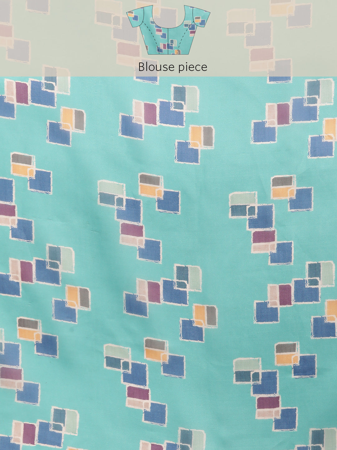 Women's Soft Silk Color Blocked Digital Printed Saree