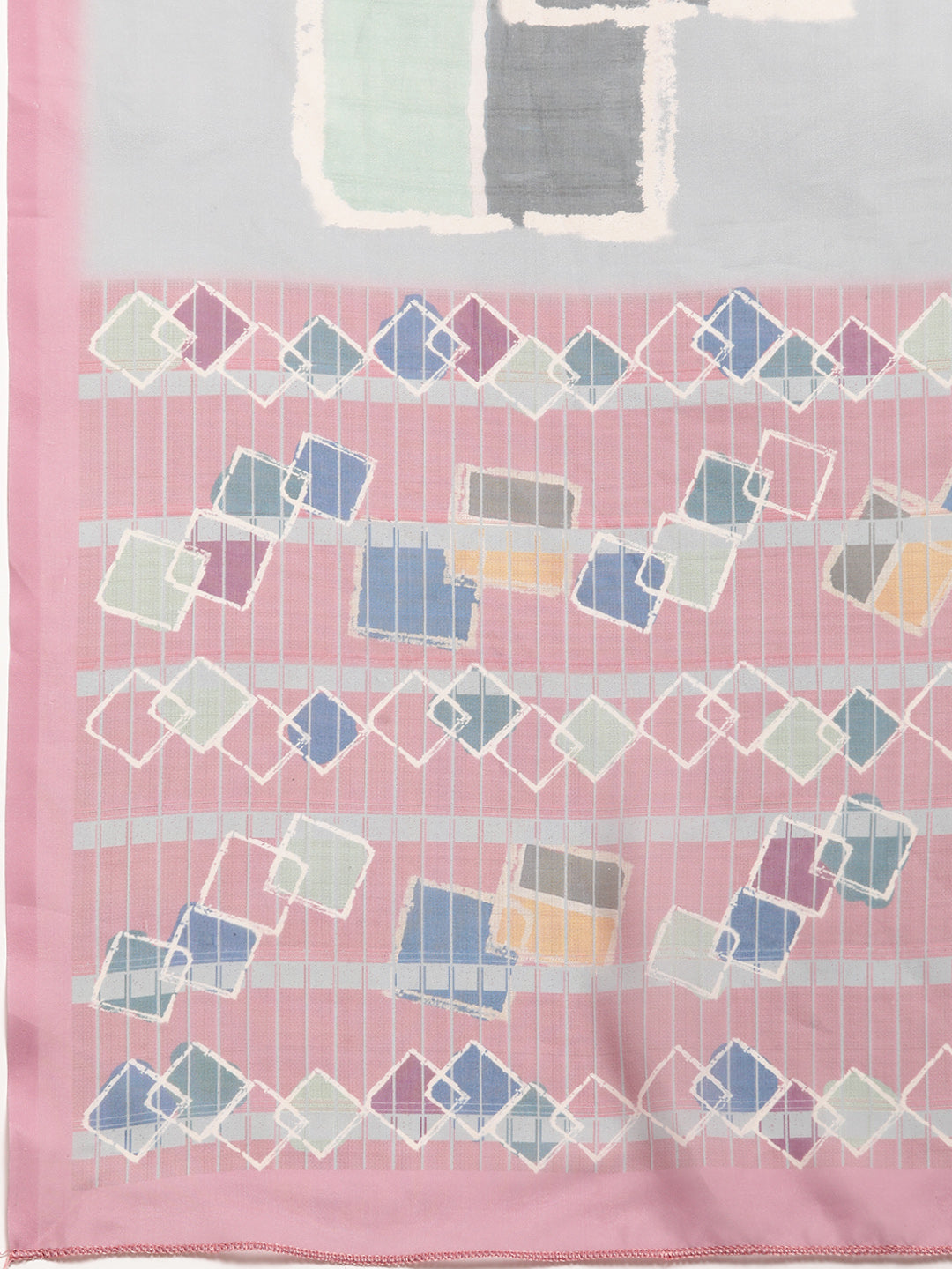 Women's Soft Silk Color Blocked Digital Printed Saree