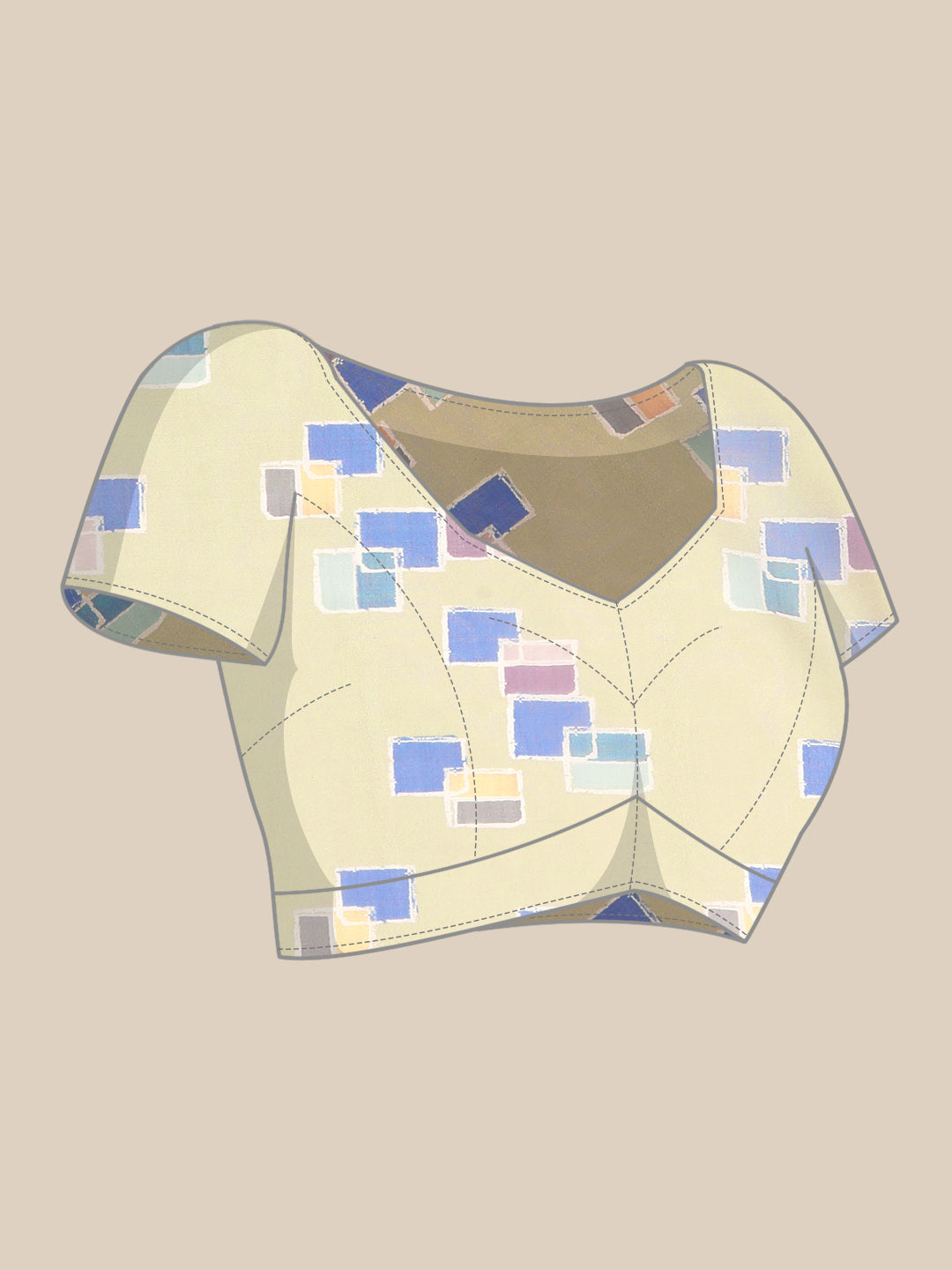 Women's Soft Silk Color Blocked Digital Printed Saree