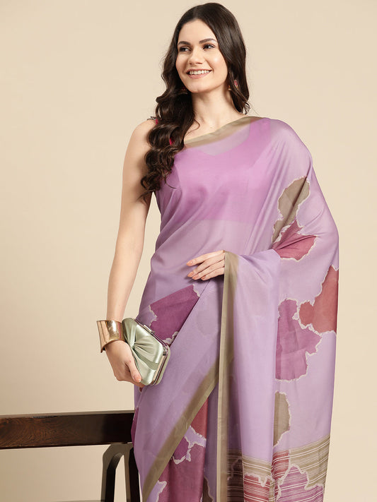 Women's Soft Silk Color Blocked Digital Printed Saree