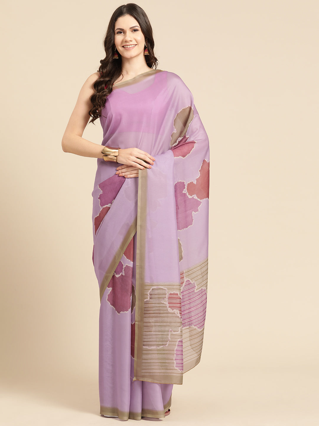 Women's Soft Silk Color Blocked Digital Printed Saree