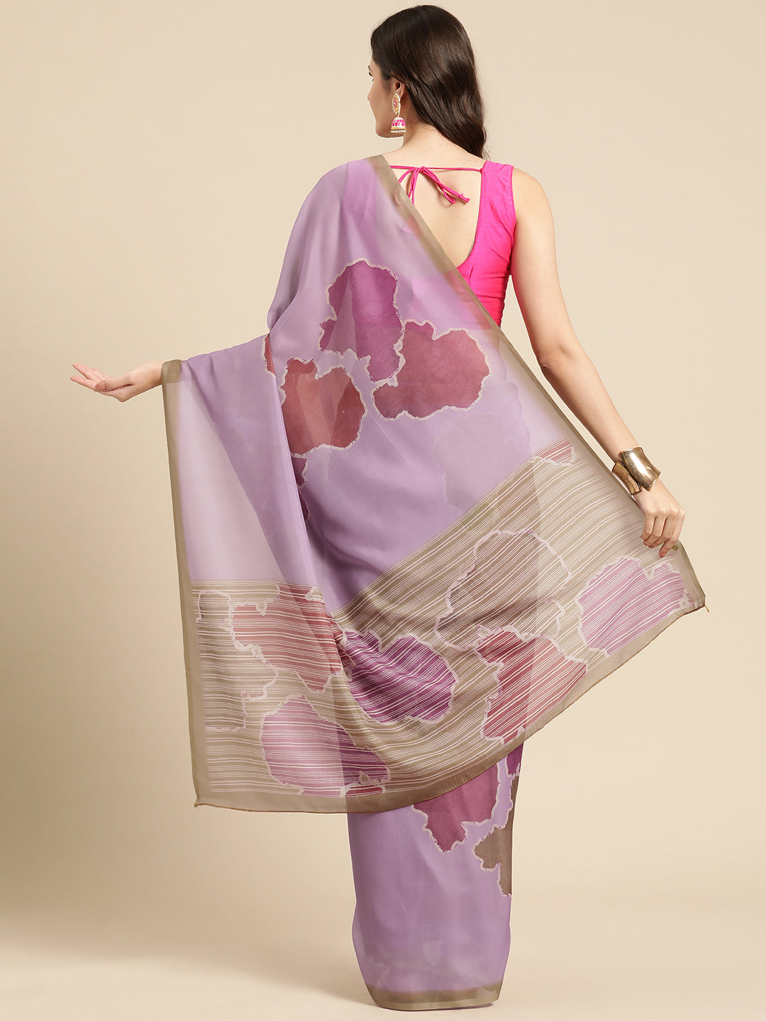 Women's Soft Silk Color Blocked Digital Printed Saree