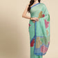 Women's Soft Silk Color Blocked Digital Printed Saree