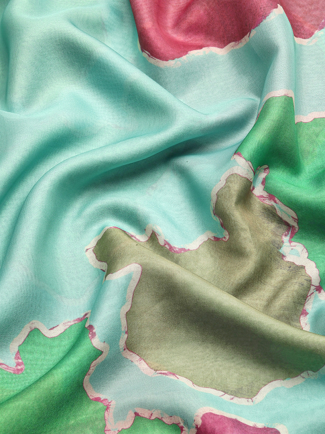 Women's Soft Silk Color Blocked Digital Printed Saree