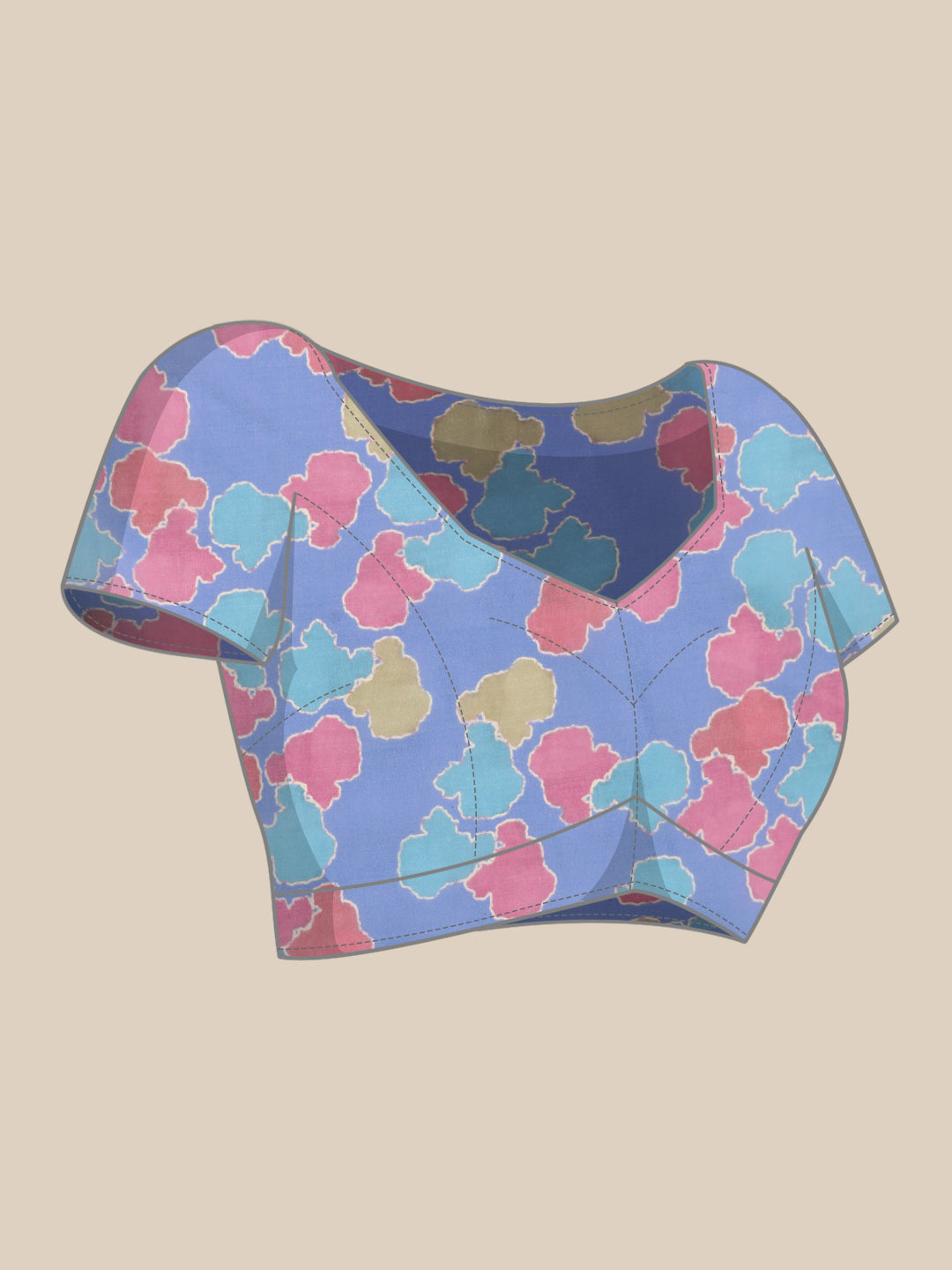 Women's Soft Silk Color Blocked Digital Printed Saree