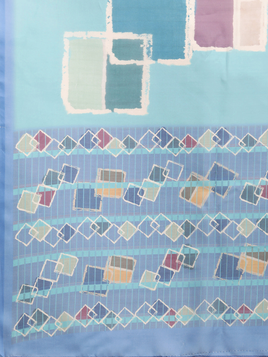 Women's Soft Silk Color Blocked Digital Printed Saree