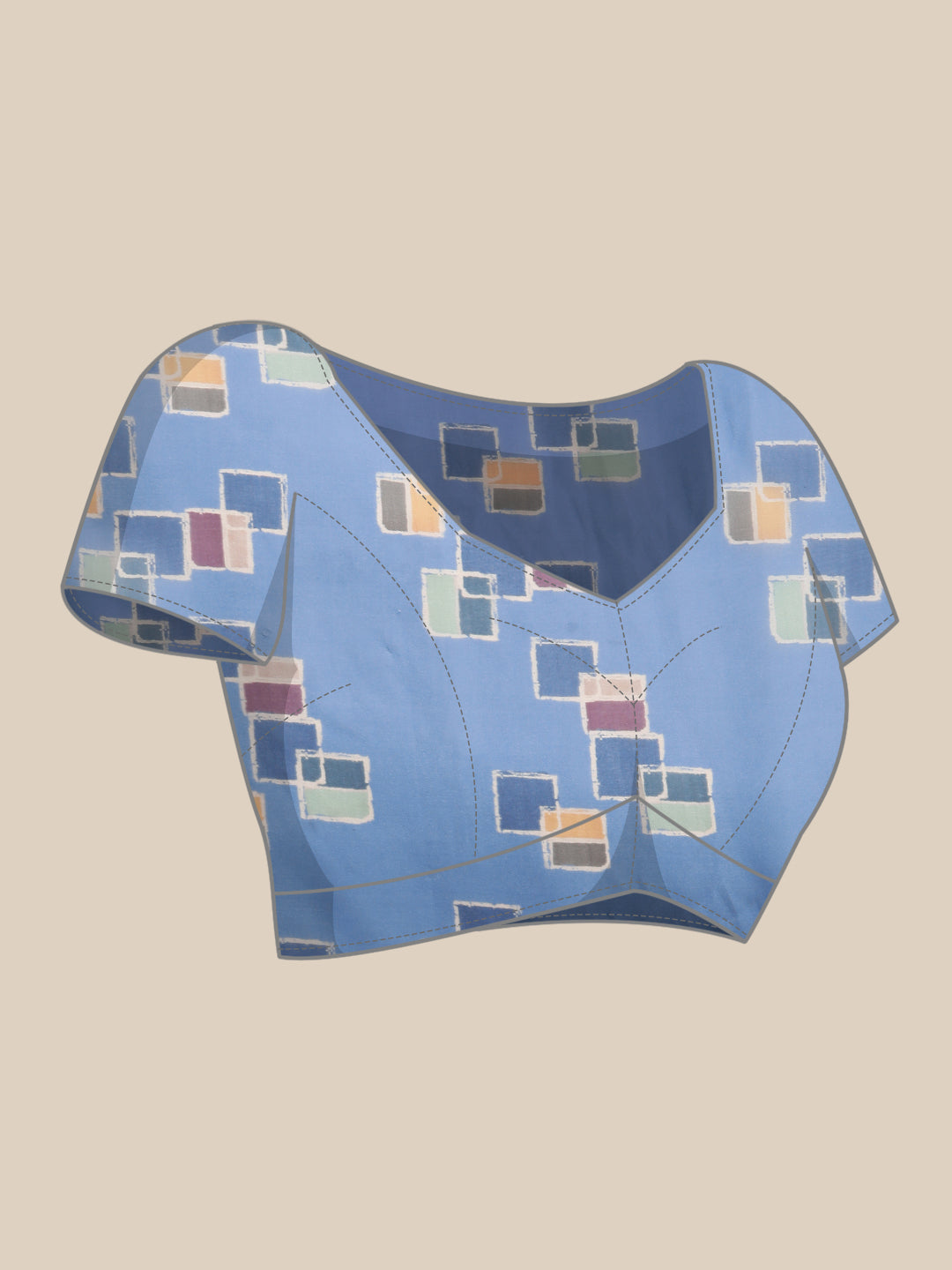 Women's Soft Silk Color Blocked Digital Printed Saree