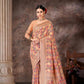 Pink & Multicolored Floral Silk Blend Saree