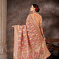 Pink & Multicolored Floral Silk Blend Saree