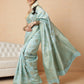 Woven Design Banarasi Cotton Silk Pastel Color Saree With Zari Border