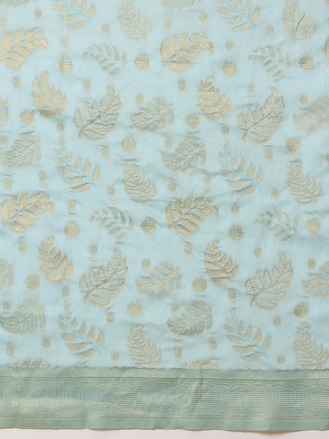 Woven Design Banarasi Cotton Silk Pastel Color Saree With Zari Border