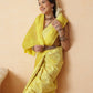 Woven Design Banarasi Cotton Silk Pastel Color Saree With Zari Border