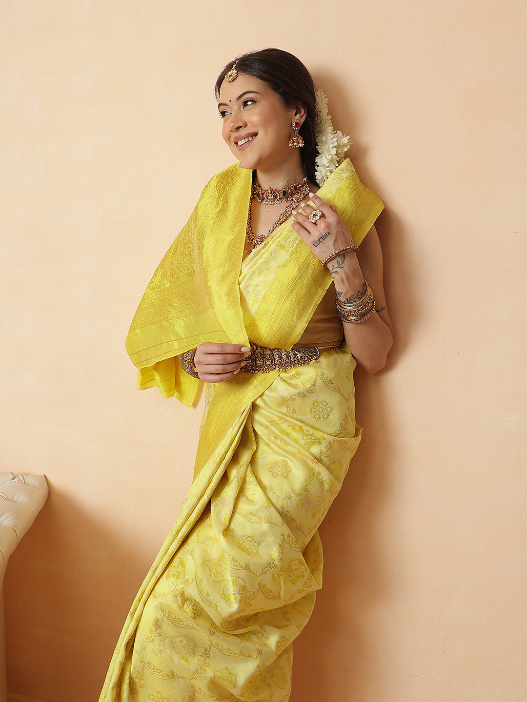 Woven Design Banarasi Cotton Silk Pastel Color Saree With Zari Border