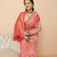 Woven Design Banarasi Cotton Silk Saree With Zari Border