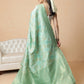 Woven Design Banarasi Cotton Silk Saree With Zari Border