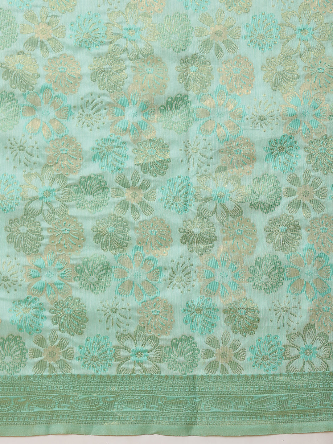 Woven Design Banarasi Cotton Silk Saree With Zari Border