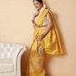 Woven Design Banarasi Cotton Silk Saree With Zari Border