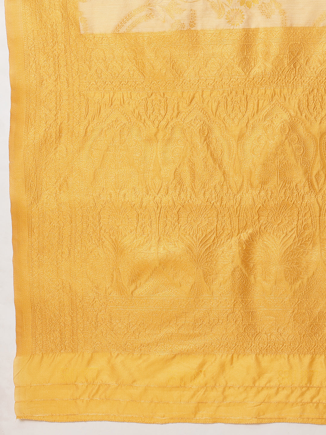 Woven Design Banarasi Cotton Silk Saree With Zari Border