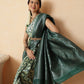 Banarasi Silk Zari Woven Design Abstract Saree With Contrast Border