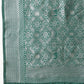 Banarasi Silk Zari Woven Design Abstract Saree With Contrast Border