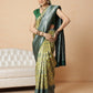 Banarasi Silk Zari Woven Design Abstract Saree With Contrast Border