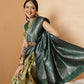 Banarasi Silk Zari Woven Design Abstract Saree With Contrast Border